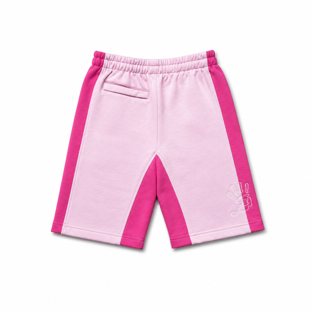 PINK TWO-TONE SHORTS