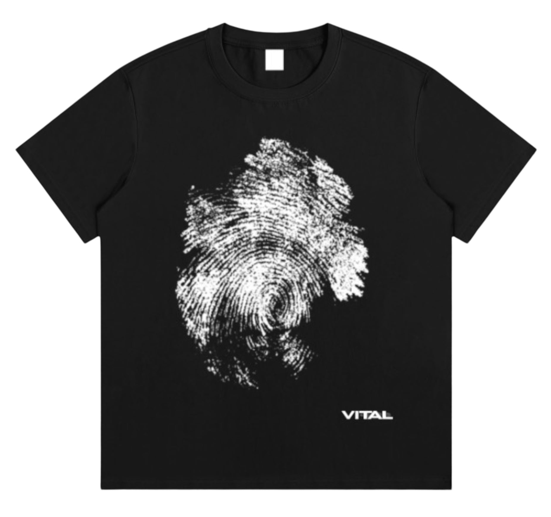 Black Fingerprint Graphic Tee