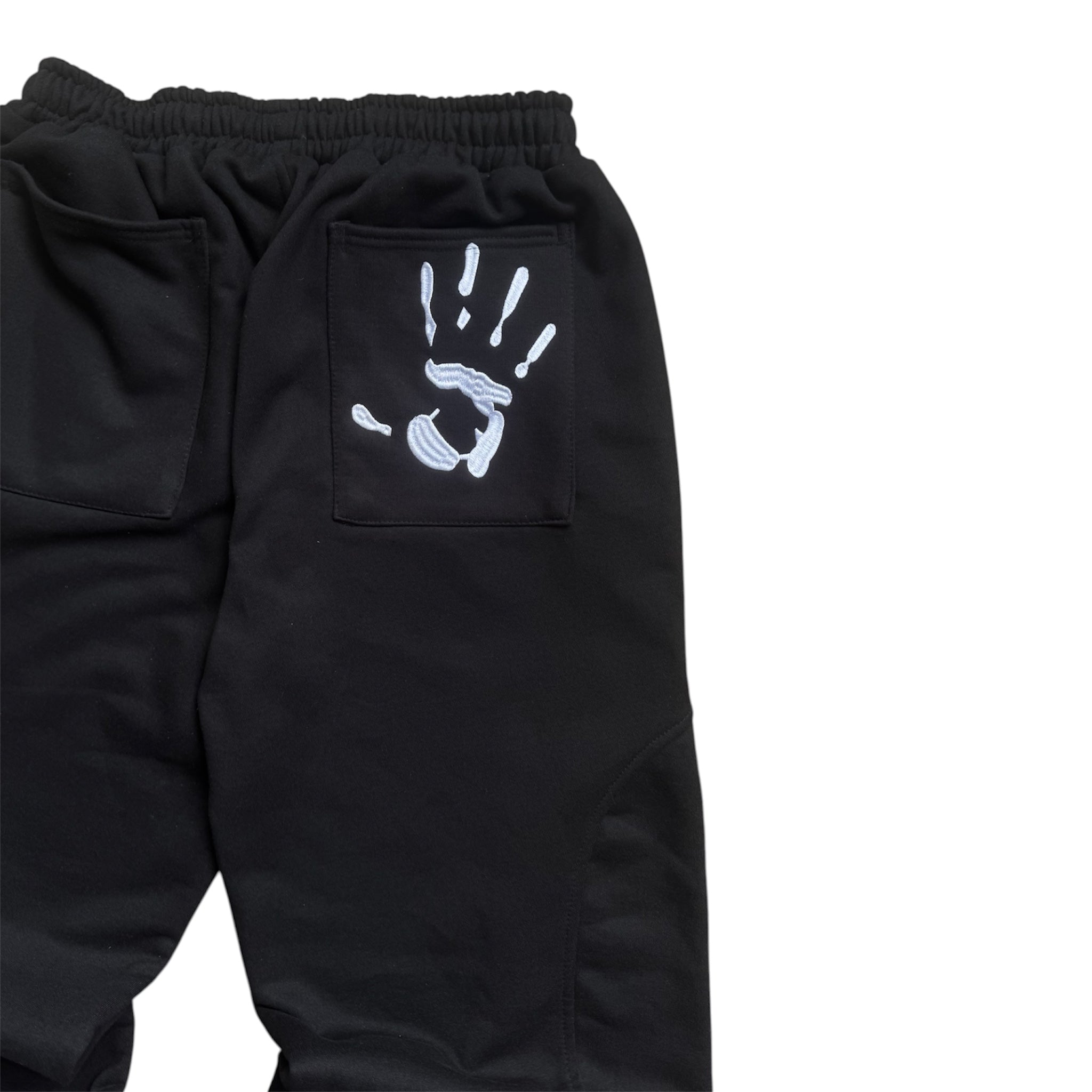 BLACK HANDPRINT JOGGERS