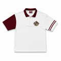 TWO-TONE BURGUNDY POLO
