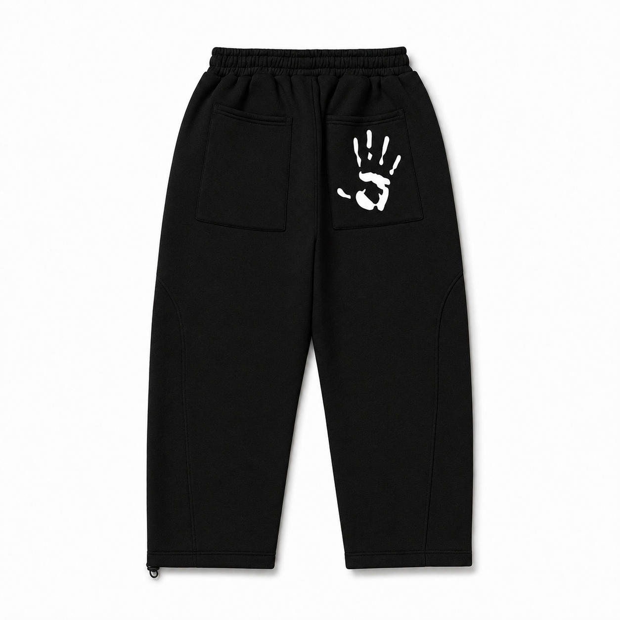 BLACK HANDPRINT JOGGERS