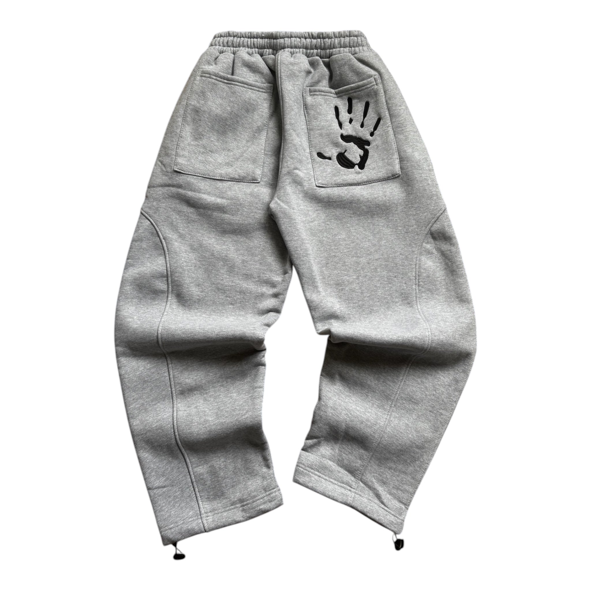 GREY HANDPRINT JOGGERS (PRE-ORDER)