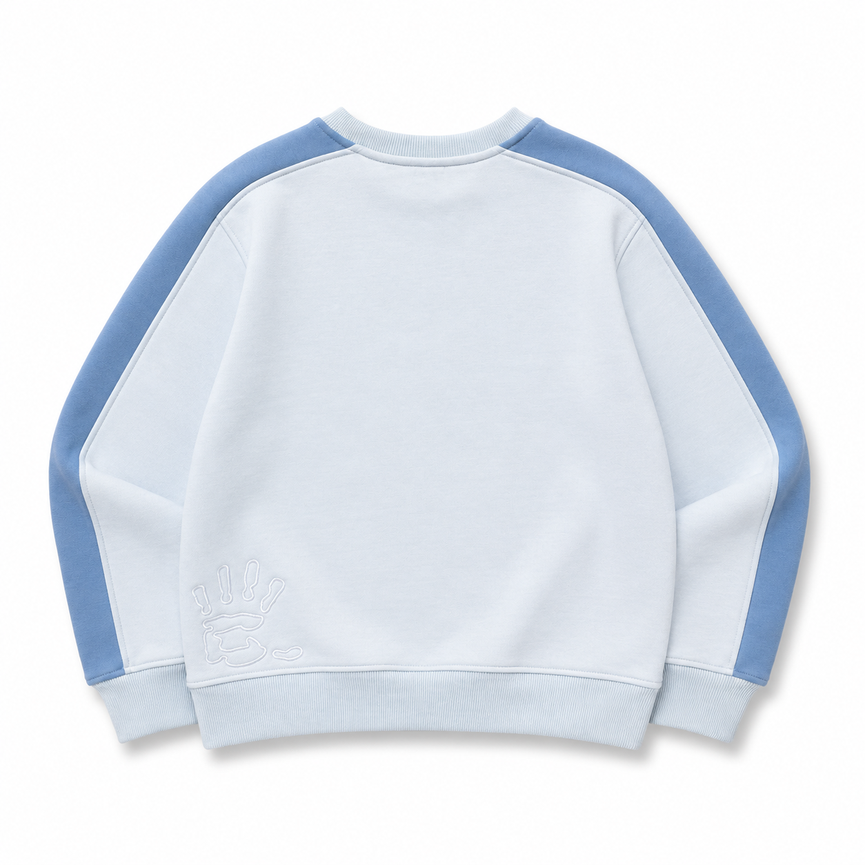 BLUE TWO-TONE CREWNECK