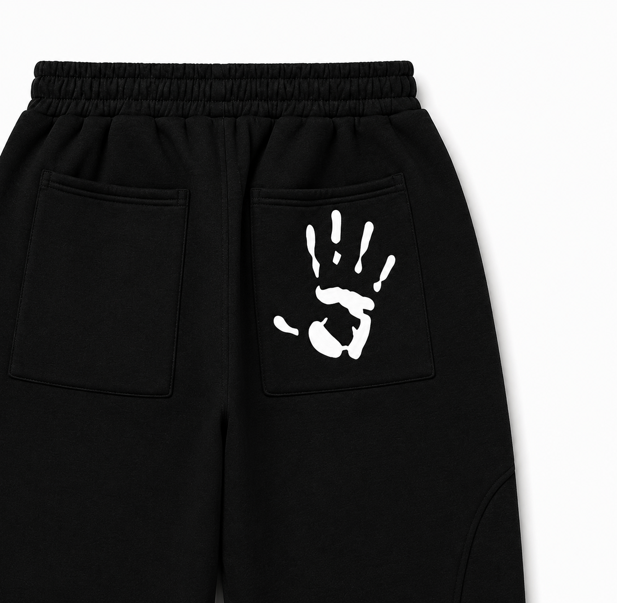 BLACK HANDPRINT JOGGERS