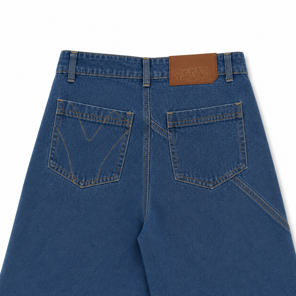BLUE DENIM JORTS
