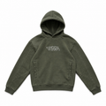 OLIVE TECH-GRID HOODIE
