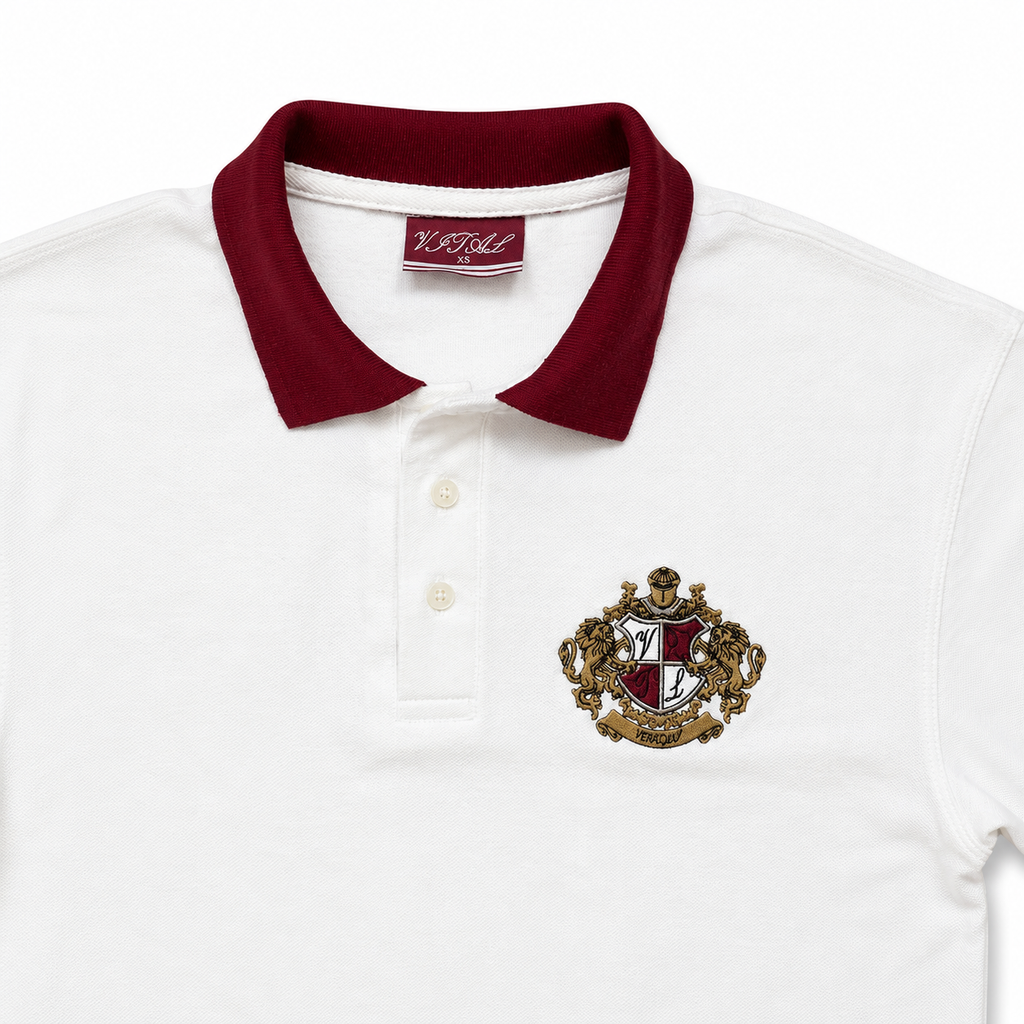TWO-TONE BURGUNDY POLO