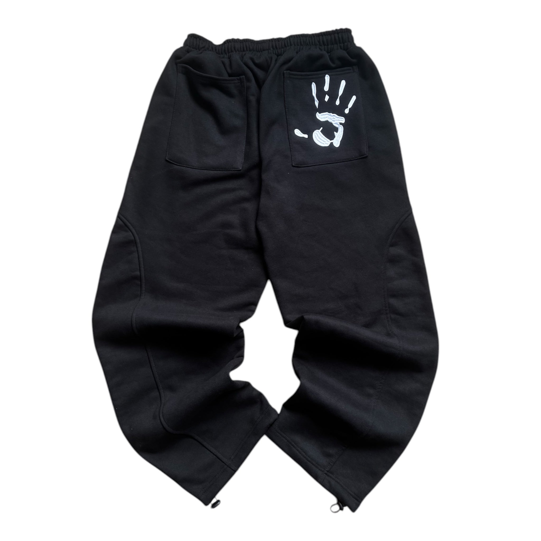BLACK HANDPRINT JOGGERS