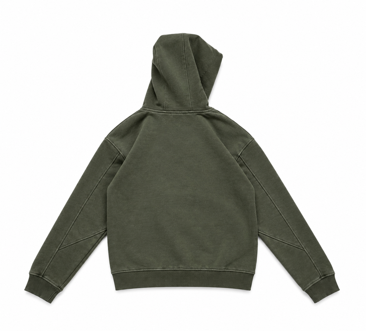 OLIVE TECH-GRID HOODIE