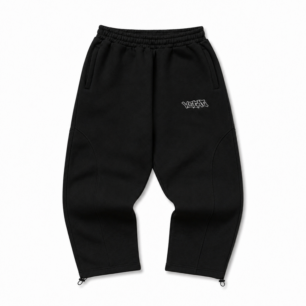 BLACK HANDPRINT JOGGERS