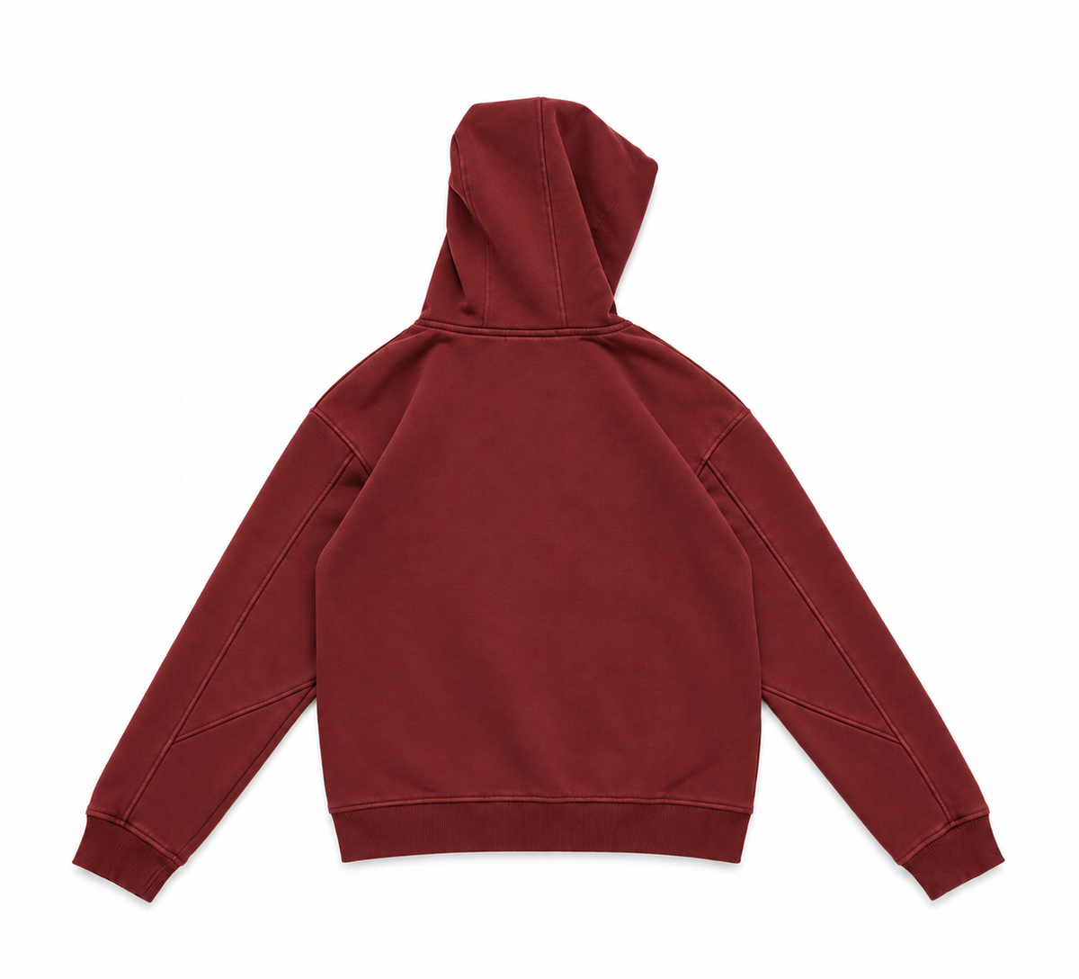 BURGUNDY TECH-GRID HOODIE