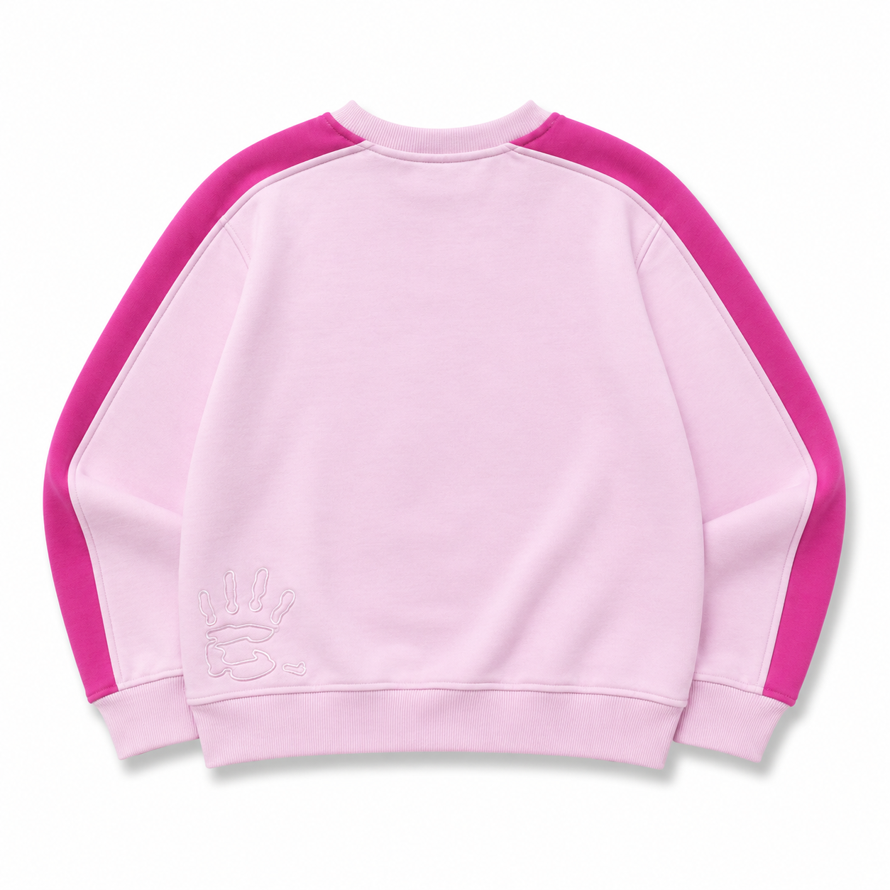 PINK TWO-TONE CREWNECK