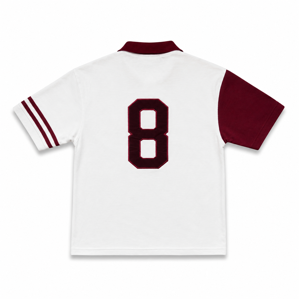TWO-TONE BURGUNDY POLO