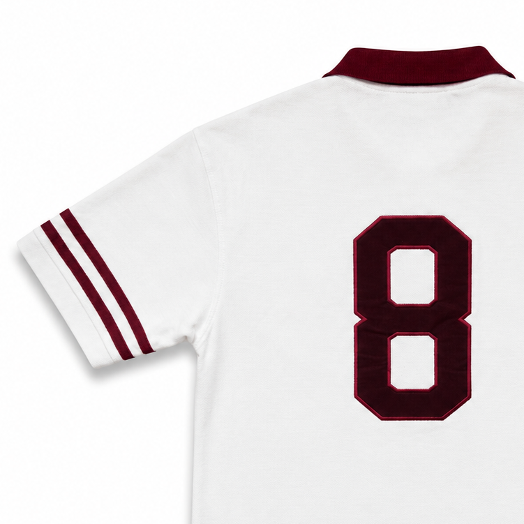 TWO-TONE BURGUNDY POLO