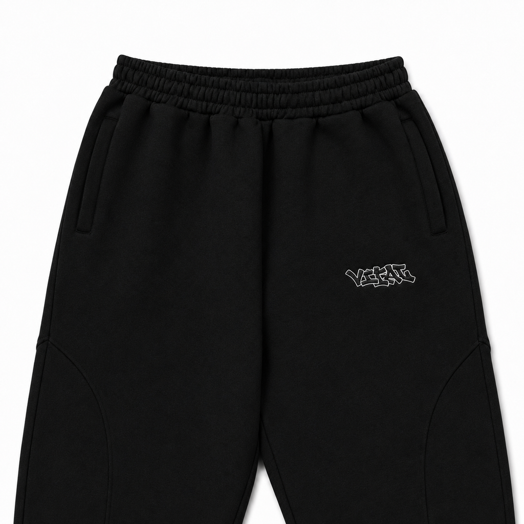 BLACK HANDPRINT JOGGERS