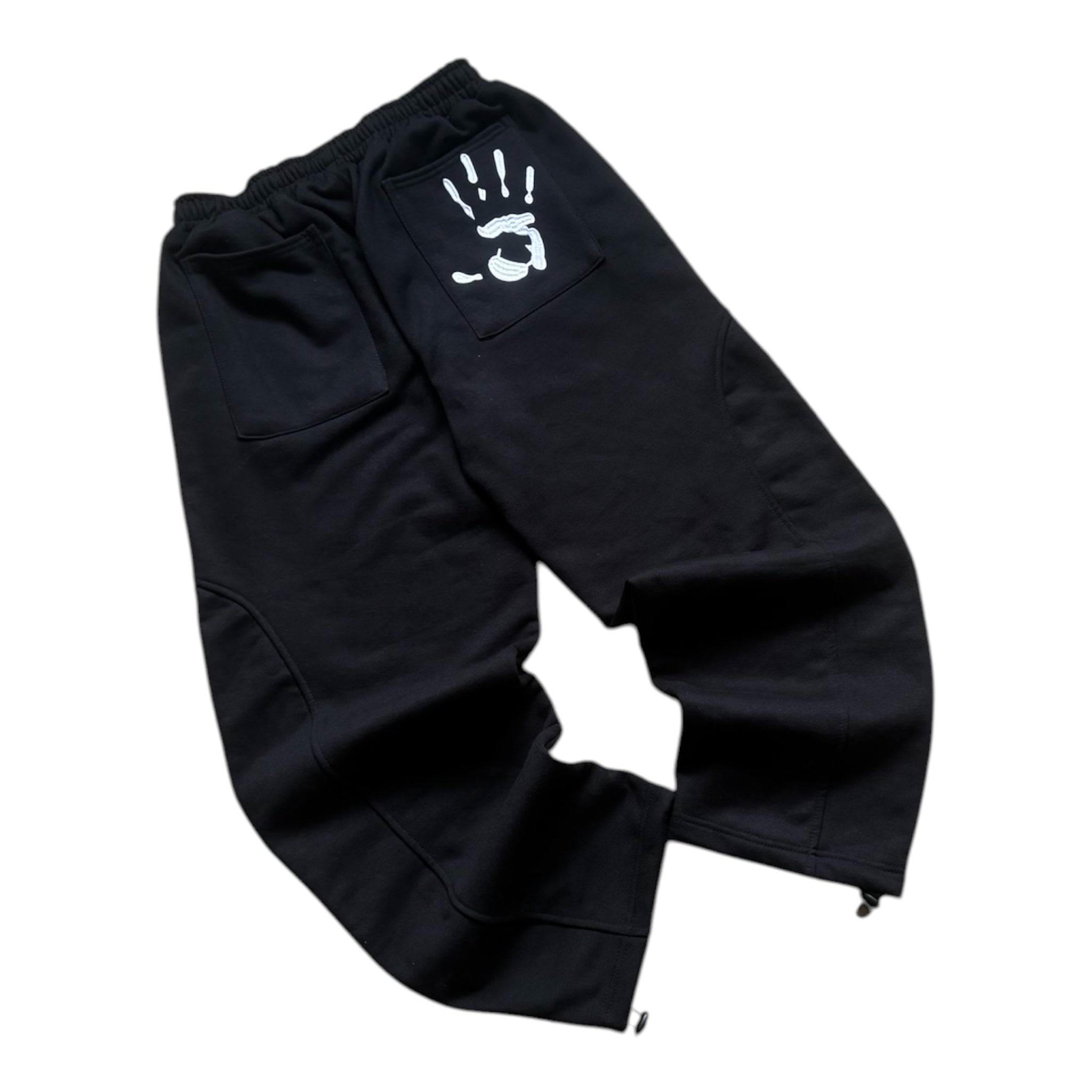 BLACK HANDPRINT JOGGERS