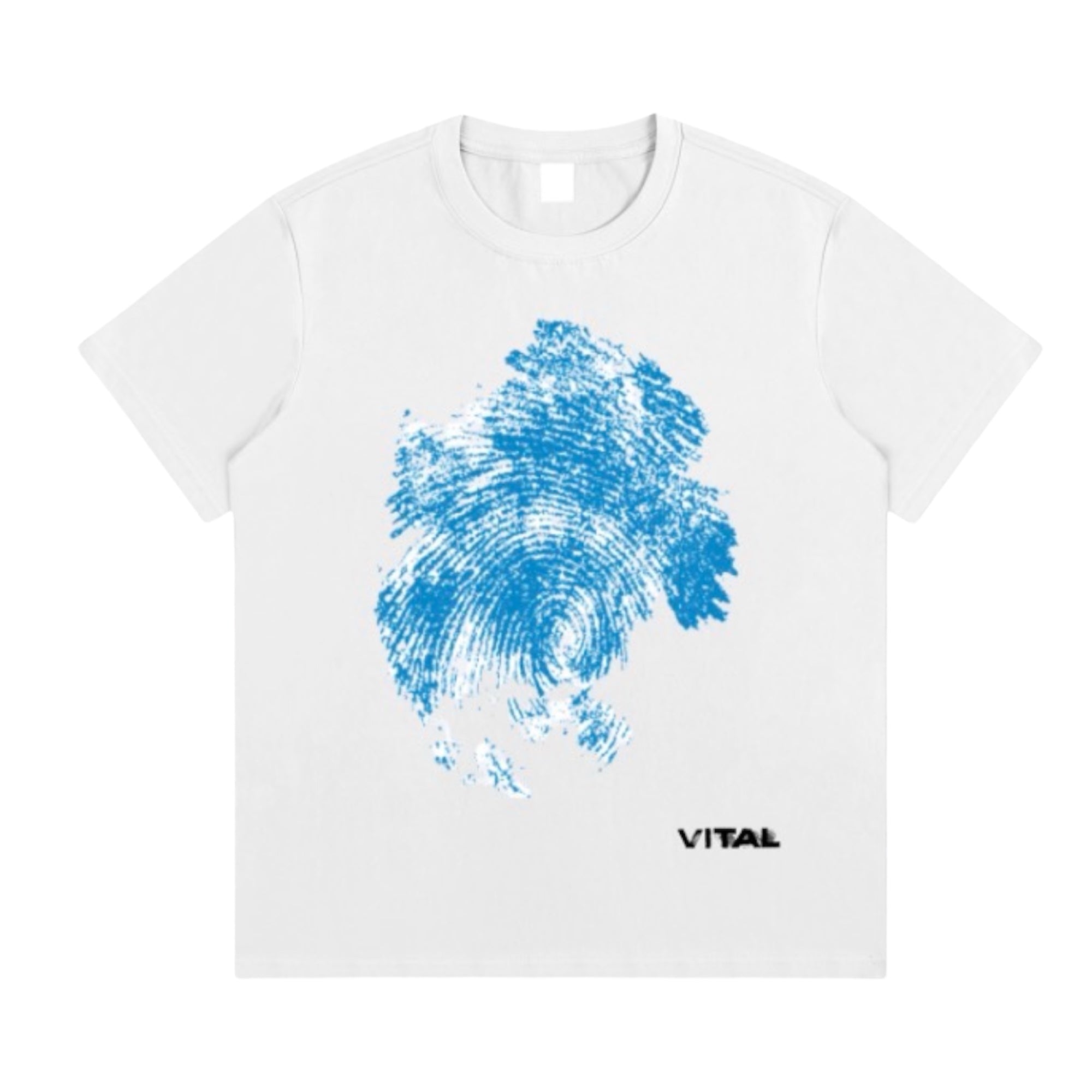 White Fingerprint Graphic Tee