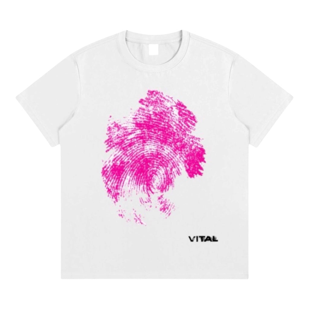 White Fingerprint Tee