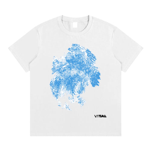 White Fingerprint Graphic Tee