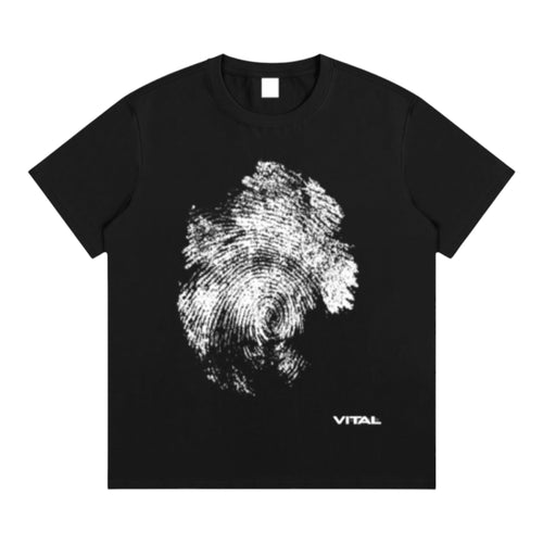 Black Fingerprint Tee