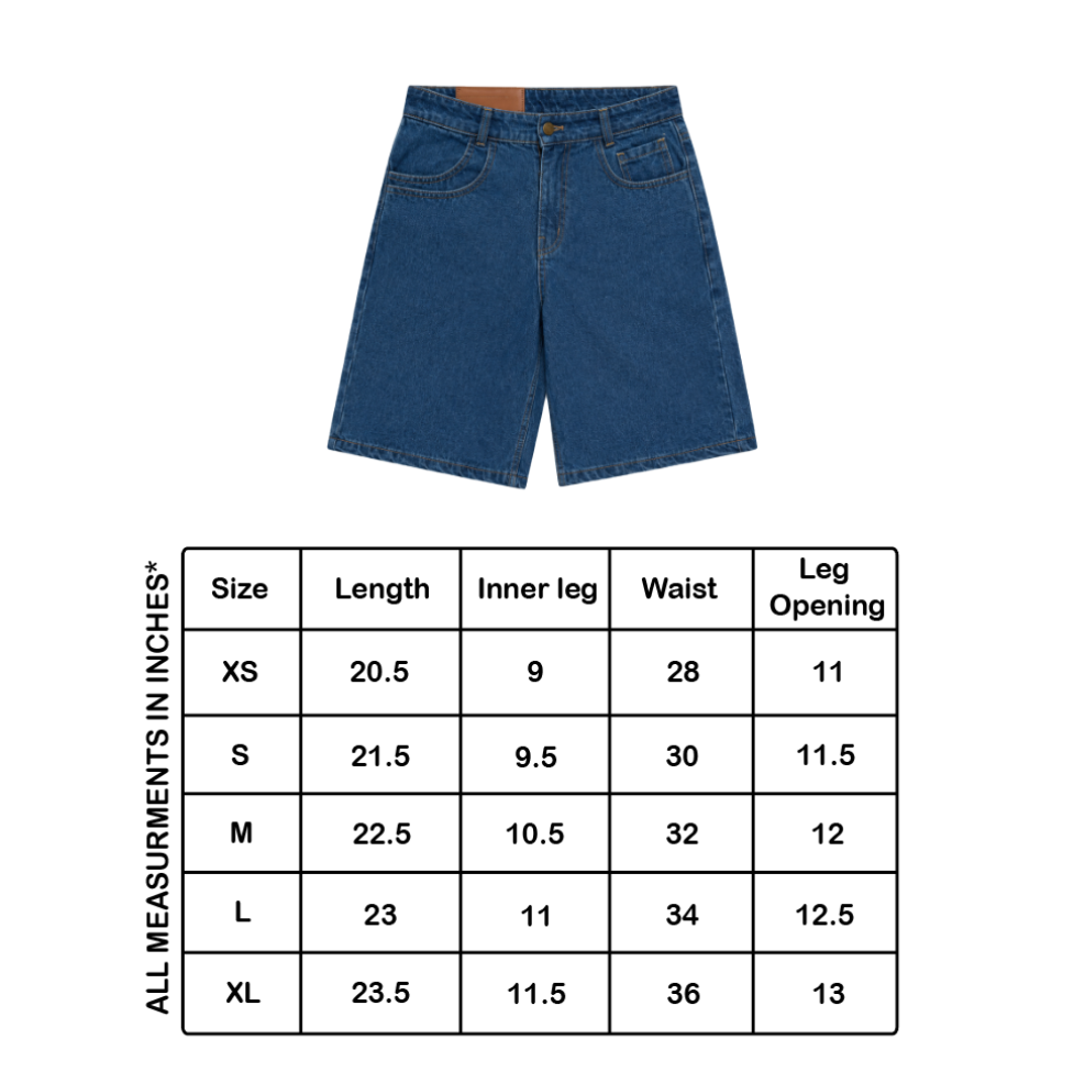 BLUE DENIM JORTS