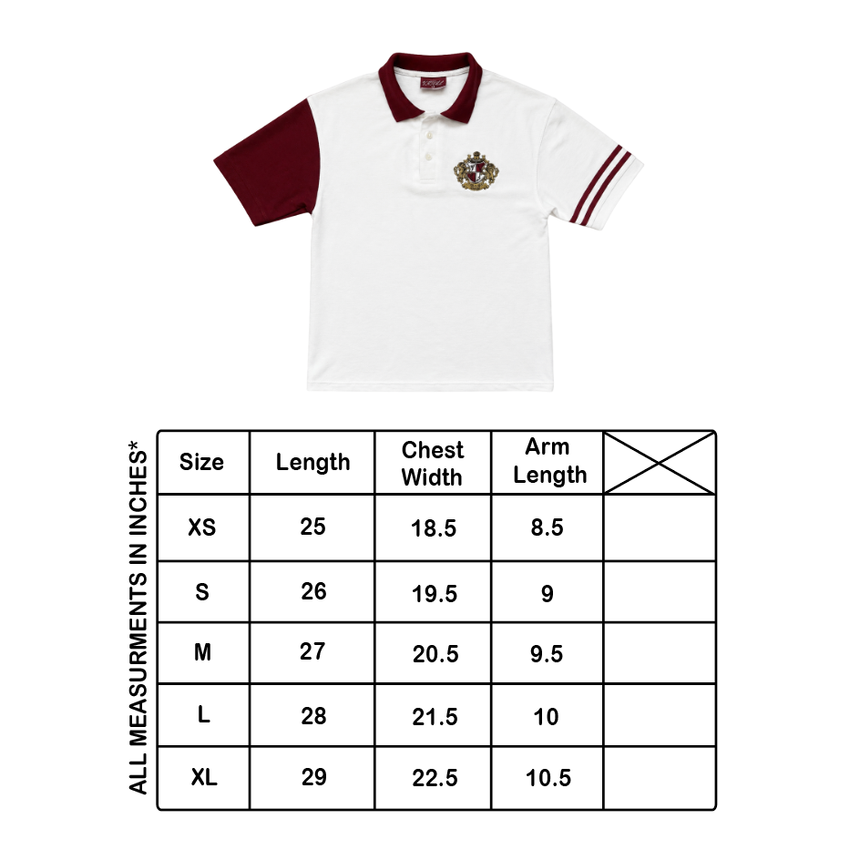 TWO-TONE BURGUNDY POLO