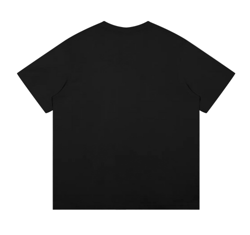 Black dark plaid tee